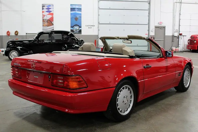 1992 mercedes-benz sl500 73812 miles red convertible 5.0 liter automatic