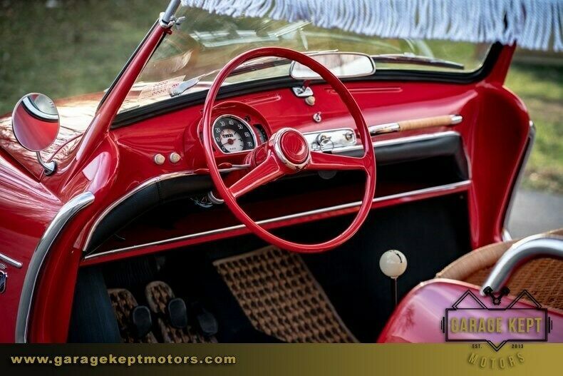 1958 fiat jolly 600 red coupe 600cc i4 175 miles