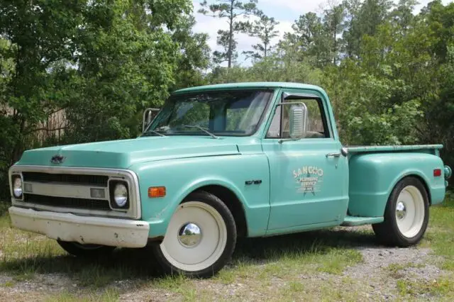 1969 chevrolet c10 stepside 0 miles turquoise 3 speed manual