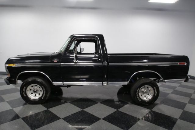 1978 ford f-100 4x4 16969 miles black pickup truck 351 cleveland v8