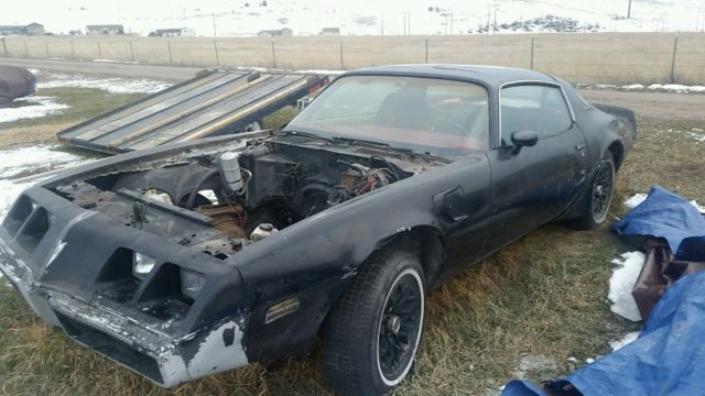 1980 trans am t-top project car clear title 2nd gen f-body
