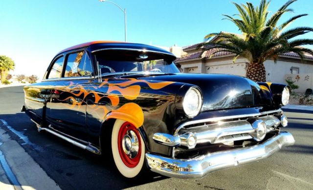 fully restored 1954 ford mainline custom classic air ride stereo flames antique