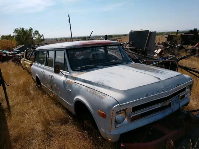 1968 chevrolet suburban suv grey 4wd manual base