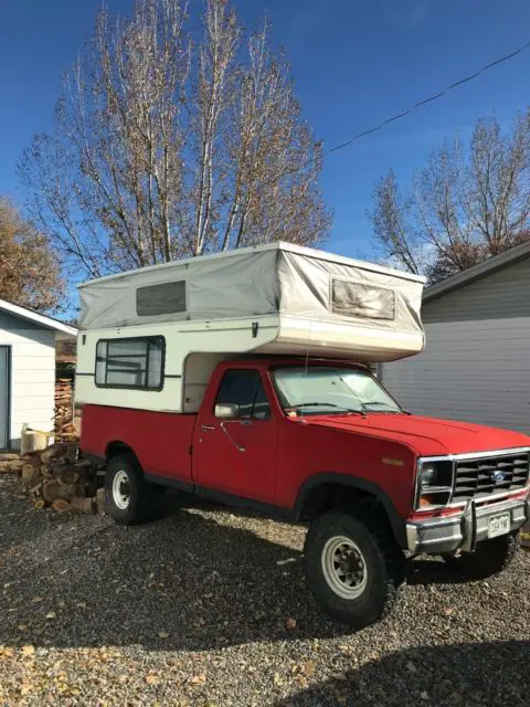 1985 ford f250xl with 1998 north star pop up camper combo
