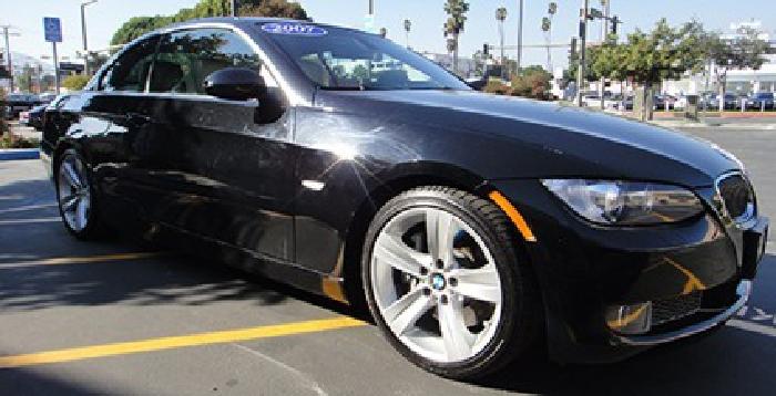 obo 2007 bmw 335i twin turbo convertible jet black clean title low miles in glendale, ca
