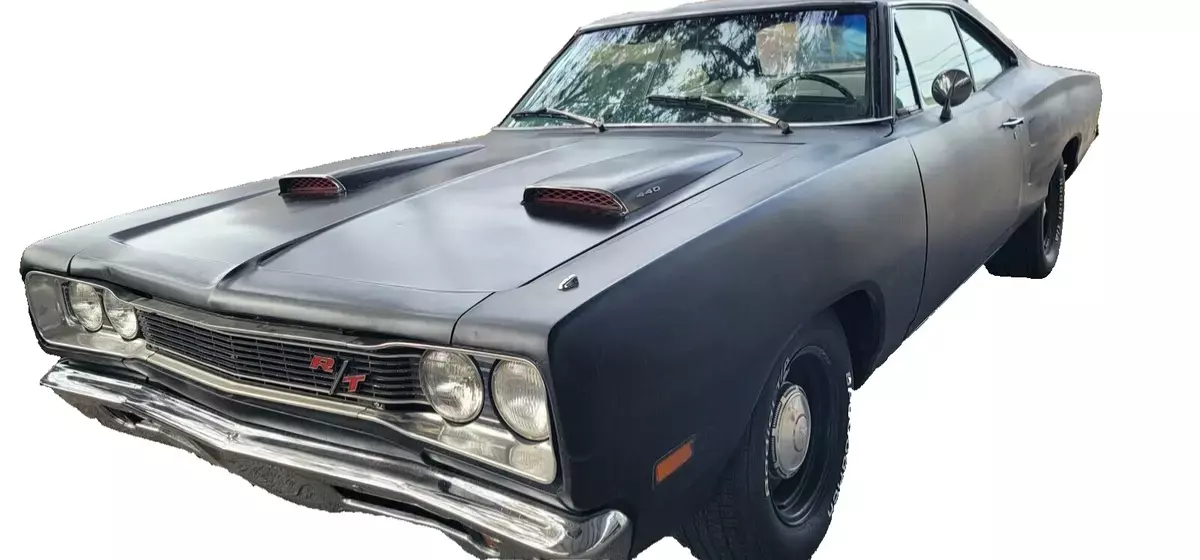 1969 dodge coronet coupe black rwd automatic r/t