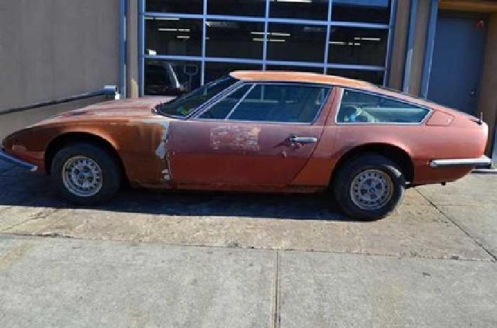 1972 orange maserati indy in astoria, ny