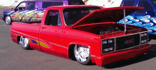 1984 gmc pickup, short bed fleet side, hot rod, chevy truck c-10 c10