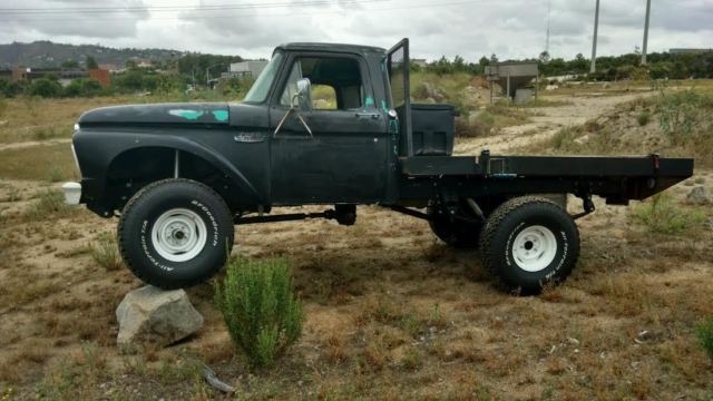 1965 ford truck f100 flat bed 4wd 4x4 flatbed pickup hauler off road