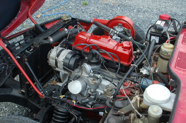 1973 triumph spitfire red convertible sports car good condition classic