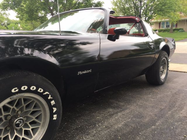 1979 black pontiac firebird 400 6.6 with t-tops no reserve