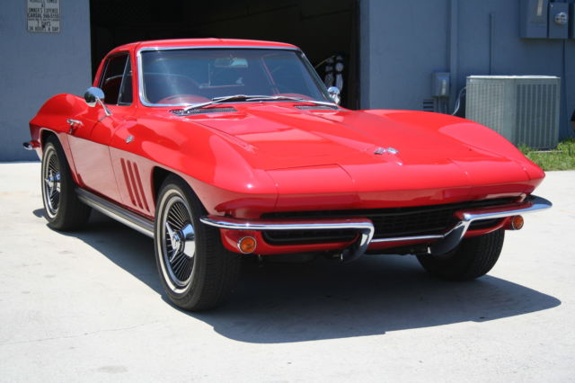 1965 corvette coupe number match 327/365hp factory a/c 4-speed knock-off wheels