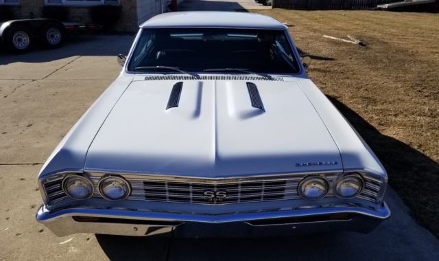 1967 chevrolet chevelle ss 396 tribute - pearl white - texas car -no reserve!!!
