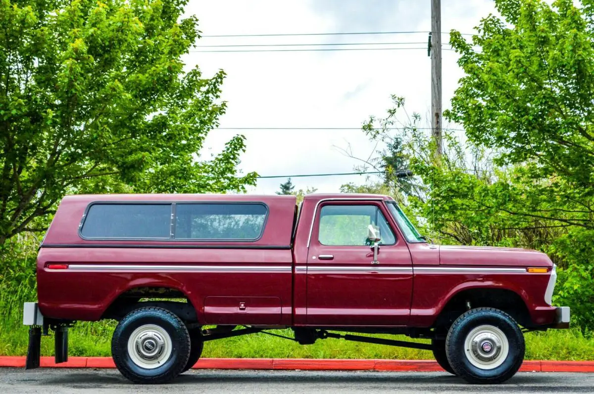 1973 ford f-250 factory high boy custom long bed 4x4 4-speed manual 65k miles