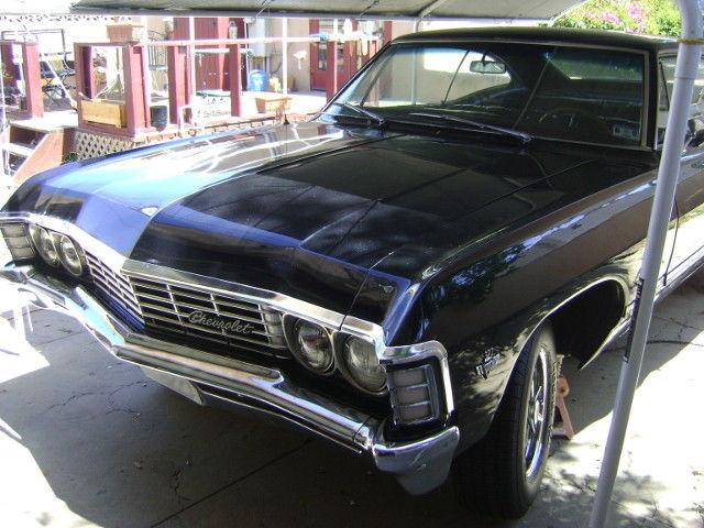 1967 chevy impala hardtop black 2 door