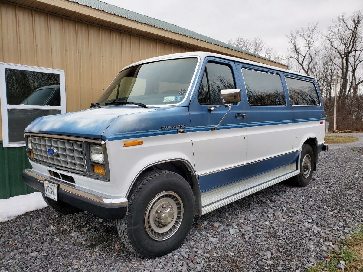 1990 ford e-250 econoline club wagon van blue rwd automatic e250