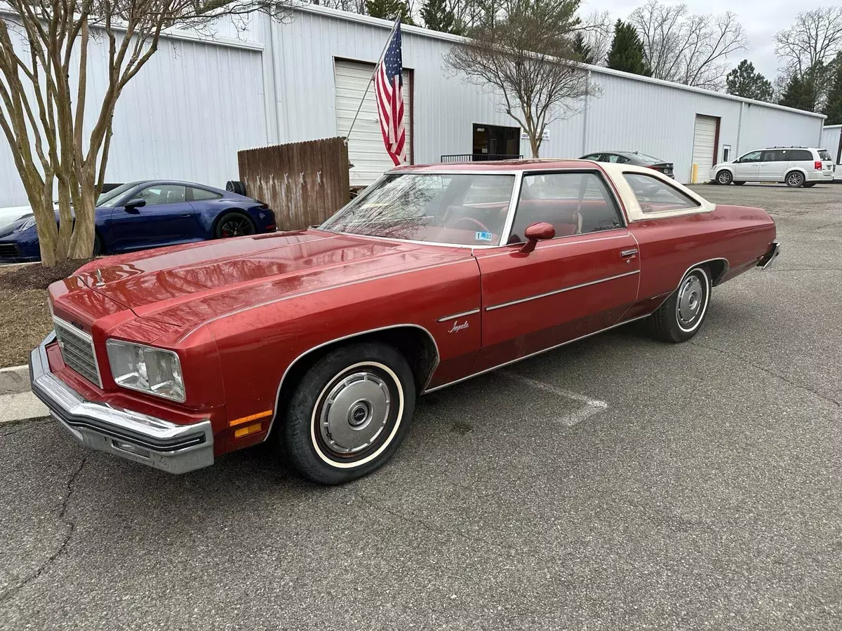 1976 chevrolet impala 5.7 coupe red rwd automatic cloth