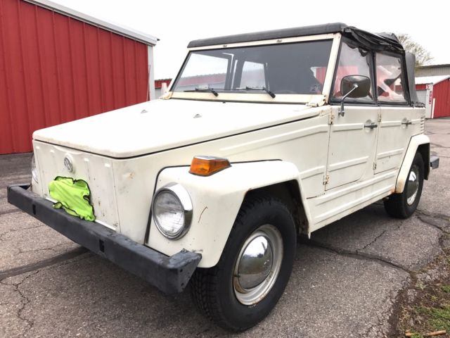 1973 vw volkswagen thing - family owned since 1982 white original condition