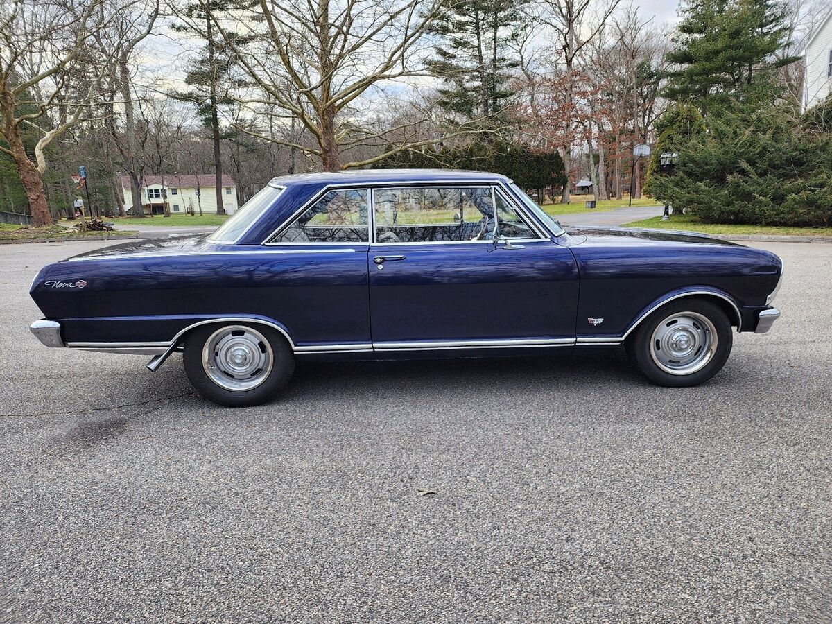 1965 chevrolet nova sedan blue rwd automatic ss