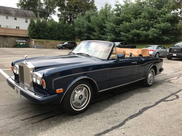 1987 rolls royce corniche no reserve runs great! clean title blue/tan rare!!