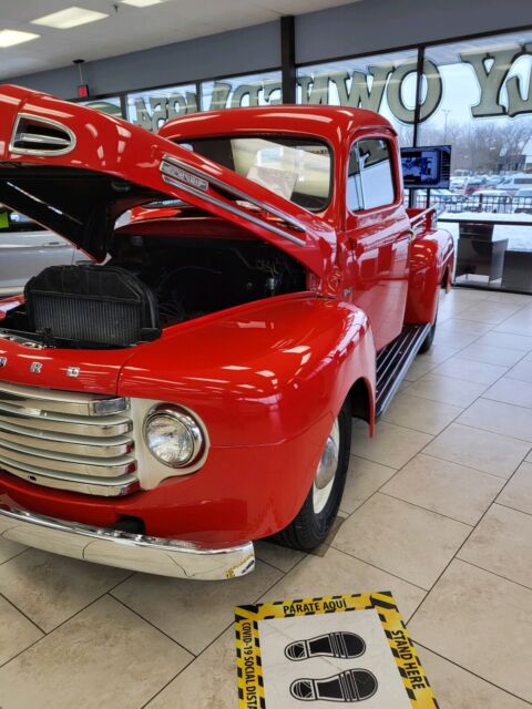 1949 ford f-series pickup red rwd manual