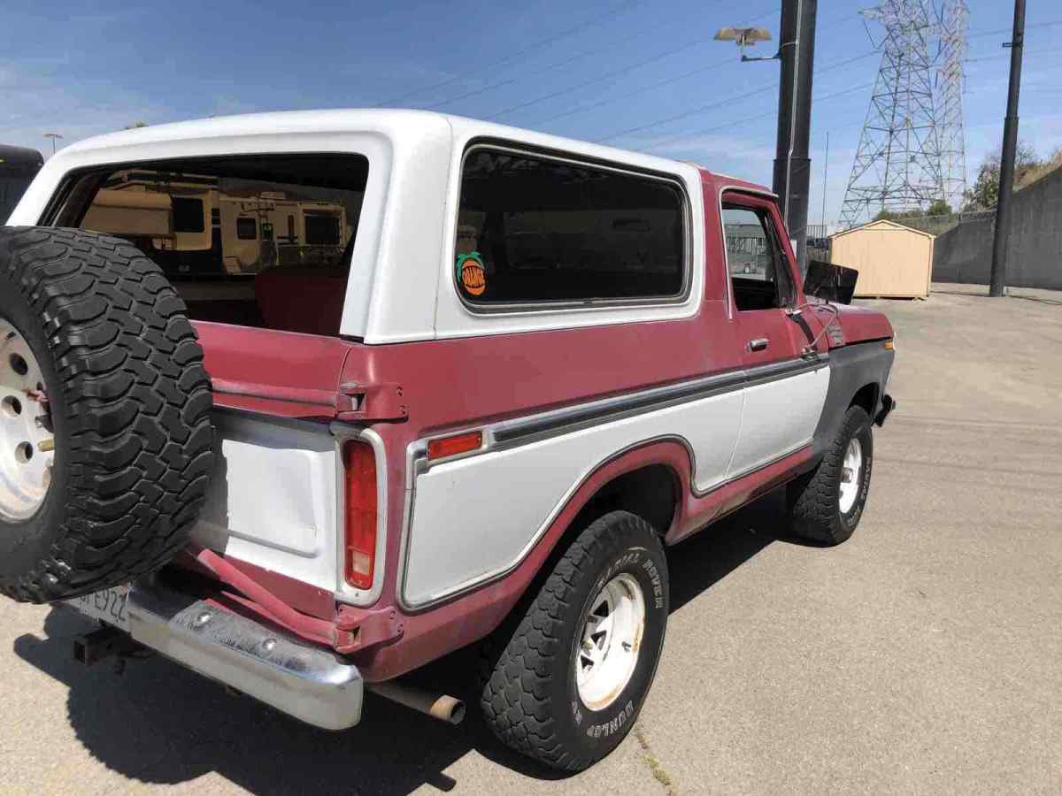 1978 ford bronco suv red 4wd automatic 2 door nr