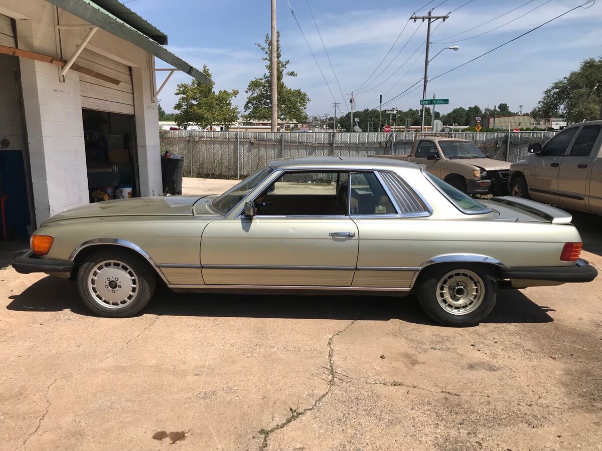 1980 mercedes-benz 450 slc coupe green rwd automatic slc