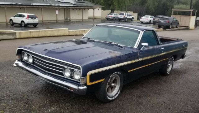 1969 ford ranchero 351 v8 windsor runs, needs paint job project car