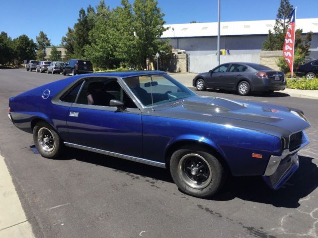 1969 amc amx - original 390v8 - air conditioned - ca rust free car - no reserve