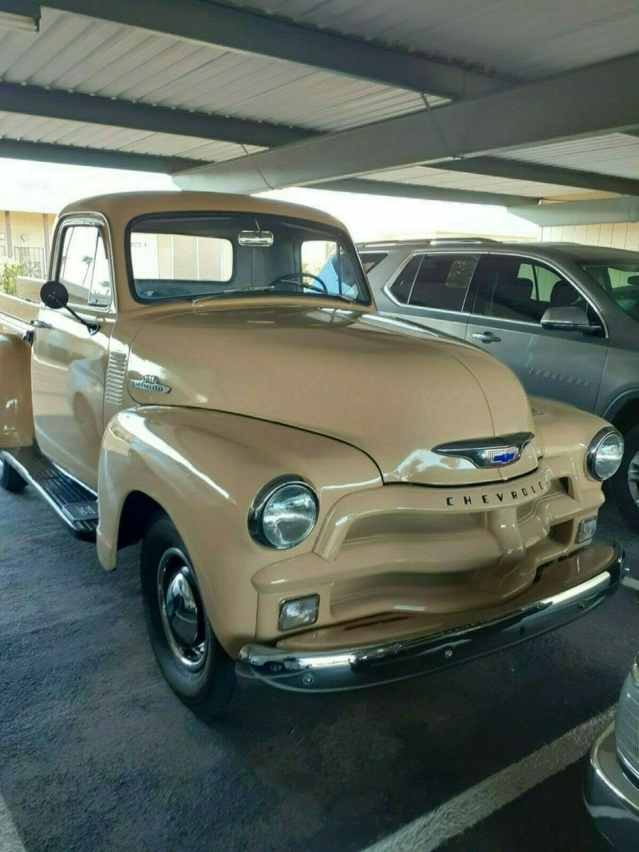 1955 chevrolet 3100 pickup tan rwd manual