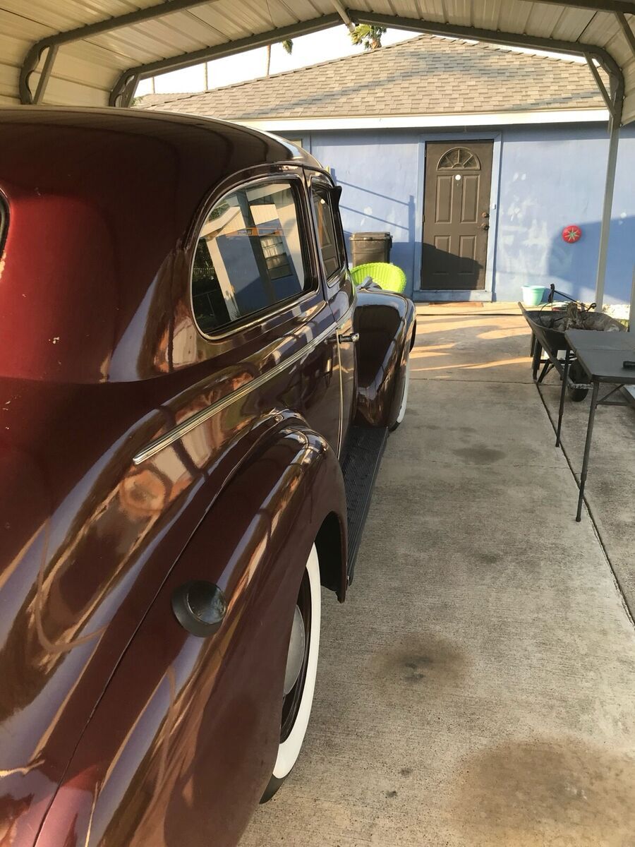 1940 pontiac deluxe coupe red crome