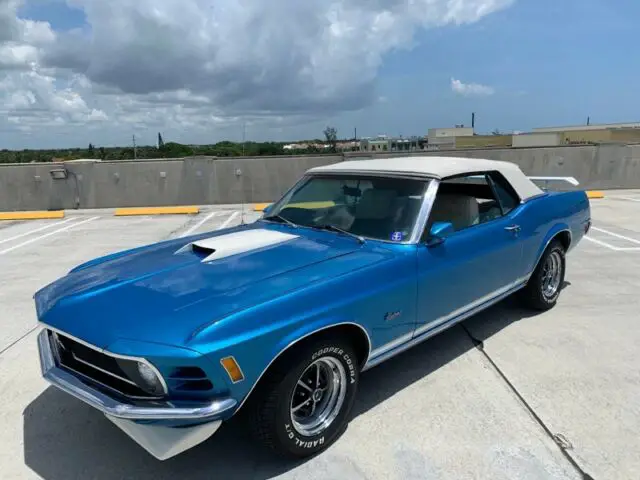 1970 ford mustang 2dr conv 54,109 miles blue 302ci automatic
