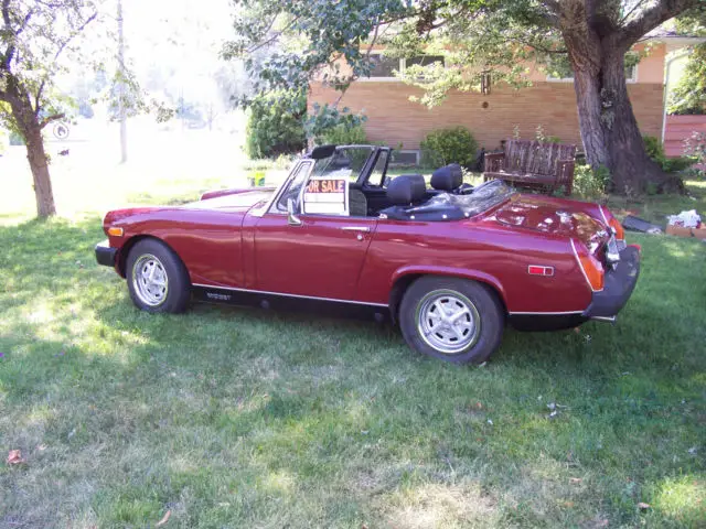 1975 mg midget convertible red/black great car