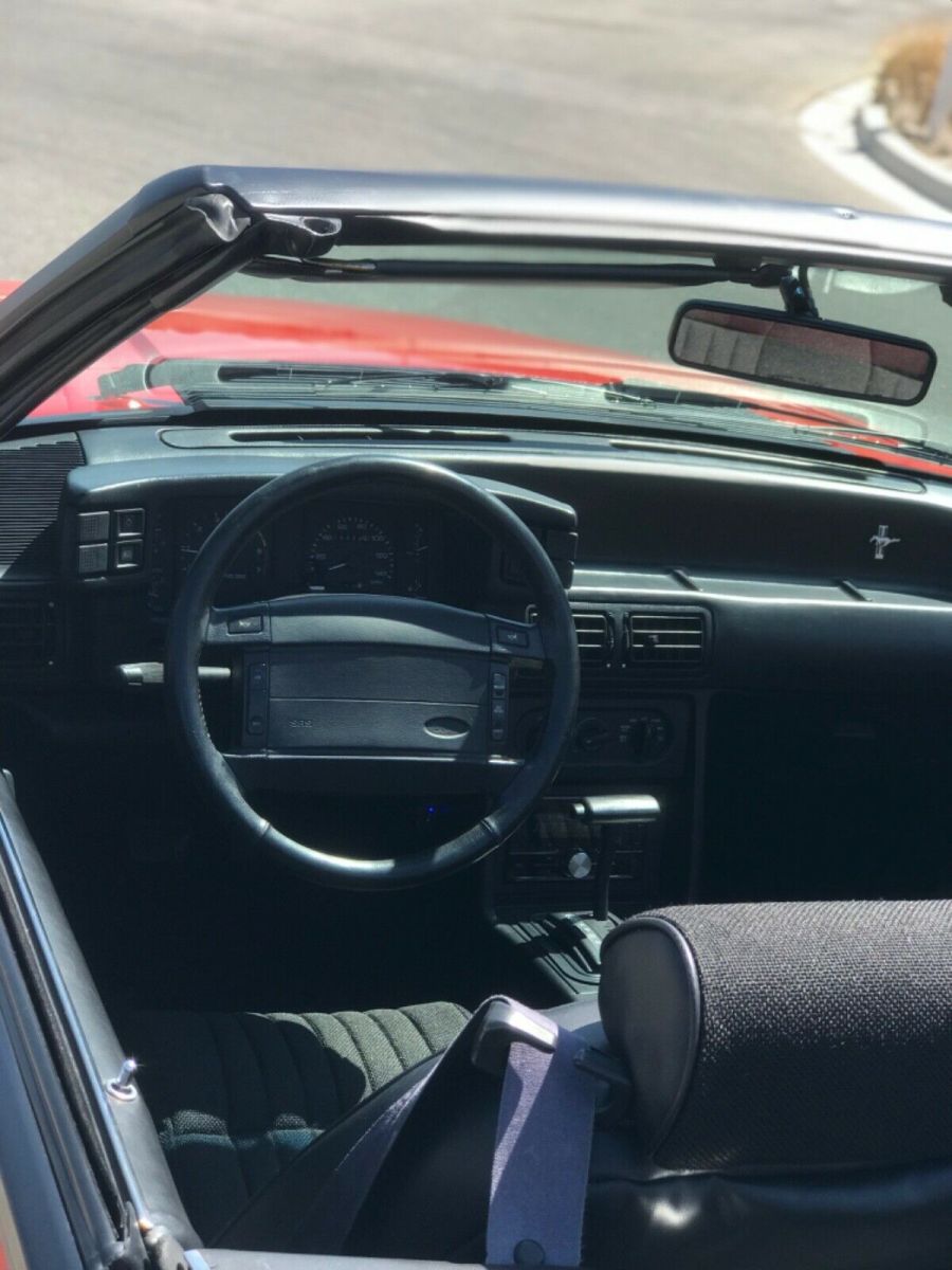 1993 ford mustang convertible red rwd automatic gt