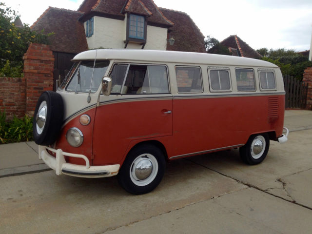 1964 volkswagen 13 window camper walk thru bus vw v w