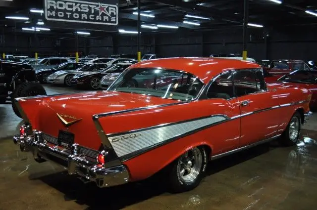 1957 chevrolet coupe restore 327 v8 bel air trim fast clean southern show mods
