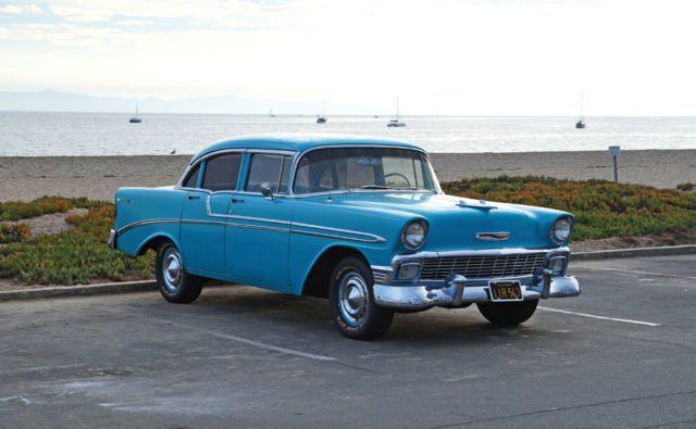 1956 chevrolet bel air sedan 49k orig mi, rust-free one ca family owned survivor