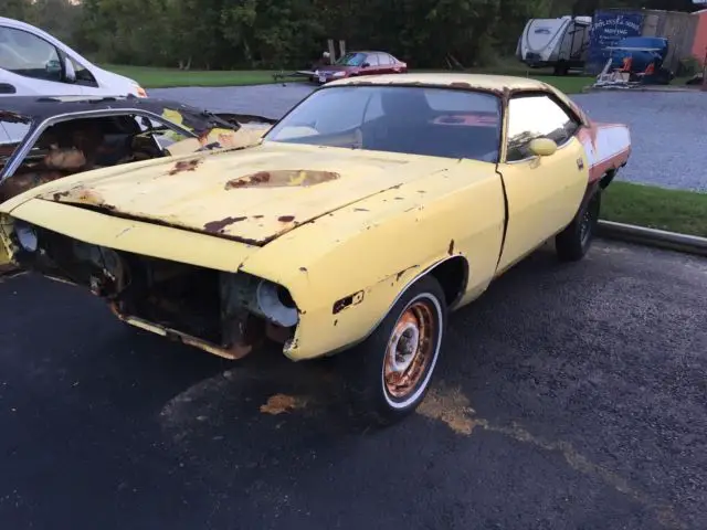 1973 plymouth cuda 340 4 speed fy1 lemon twist
