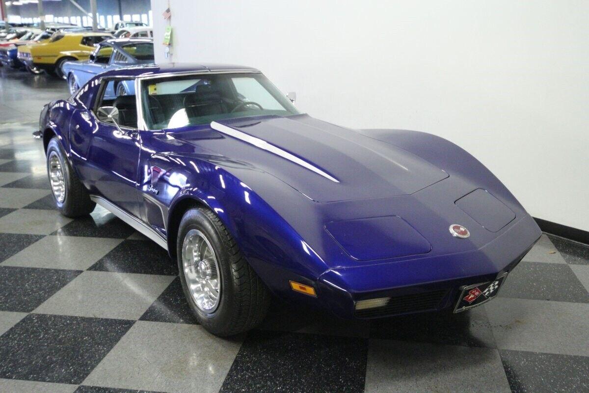 1973 chevrolet corvette 350 v8 th400 auto dark blue metallic
