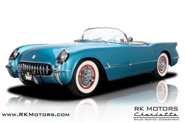 1954 chevrolet corvette pennant blue roadster 235 i6 2 speed automatic