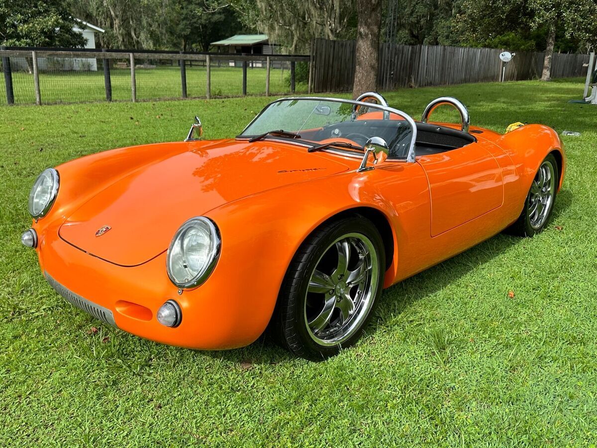 1955 porsche 550 a convertible orange rwd manual