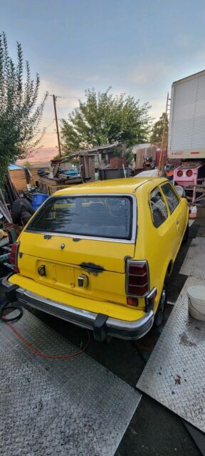 1976 honda civic 1.5 hatchback yellow fwd manual chrome