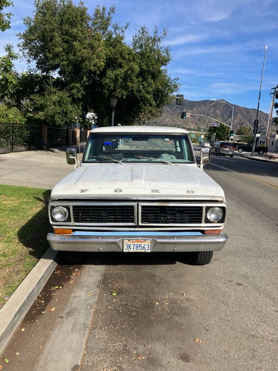 1970 ford f100 pickup white rwd manual two tone