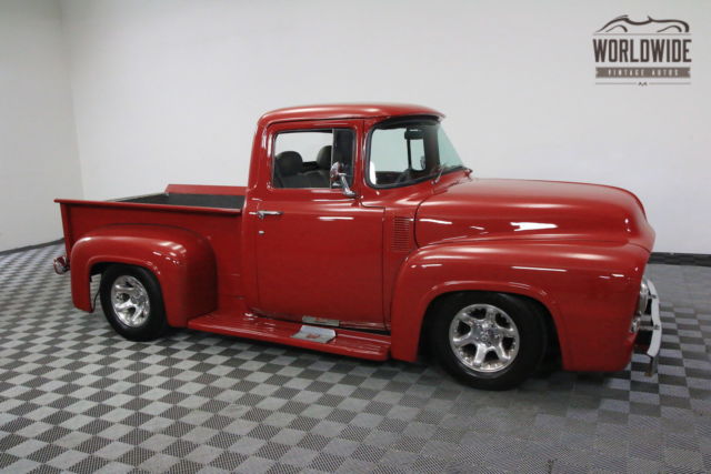 1956 red rare pickup 400cid v8 auto front disc brakes!