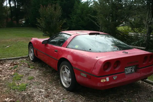 1898 red corvette, not running, complete