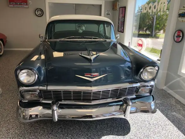 1956 chevrolet 150 sedan blue rwd automatic belair