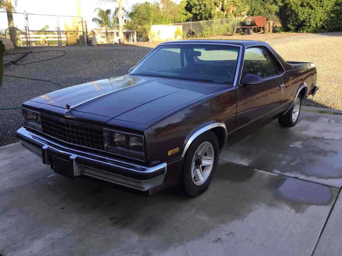 1987 chevrolet el camino pickup red rwd automatic limited edition