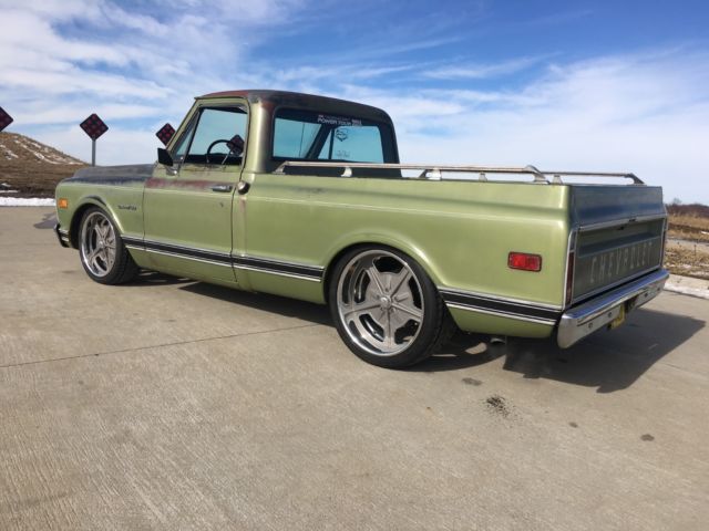1972 chevy c10 lsx 88mm turbo ac/heat barnfind killer patina