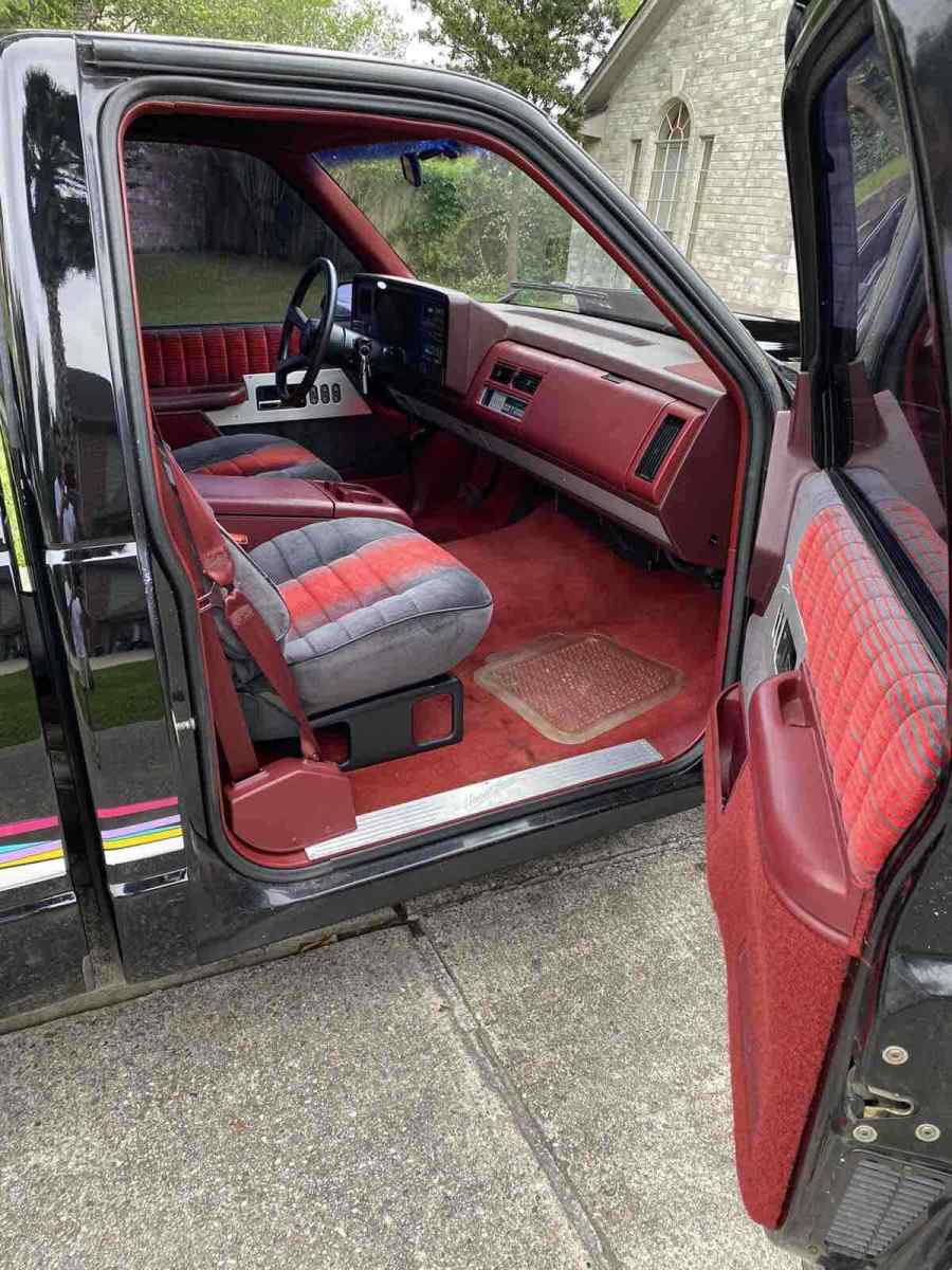 1990 chevrolet c1500 pickup 454ss black, automatic transmission