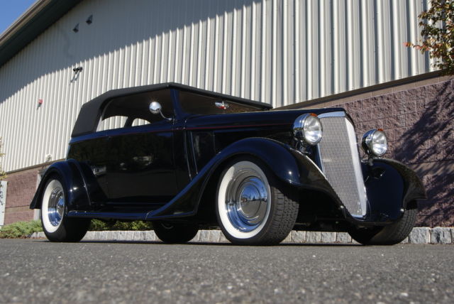 1934 chevrolet phaeton custom black/red 2k miles. nice convertible streetrod